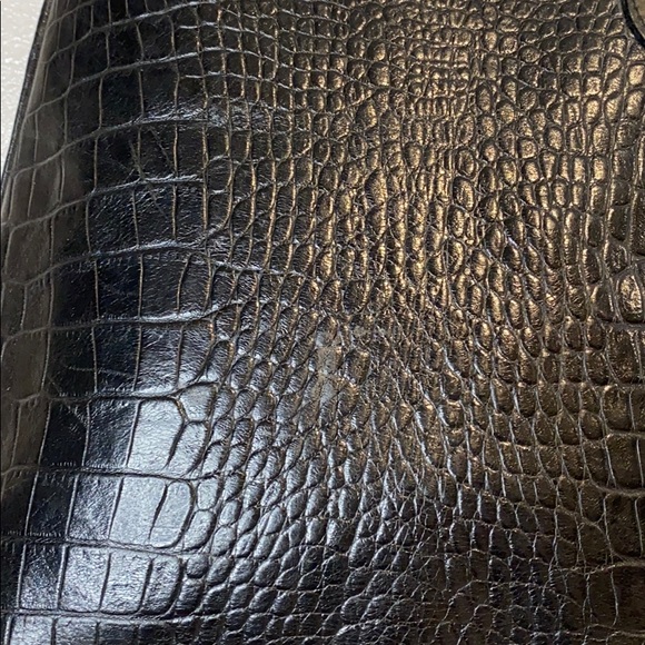 Longchamp Croc Roseau Side Zip Toggle Shoulder Bag - Picture 7 of 16